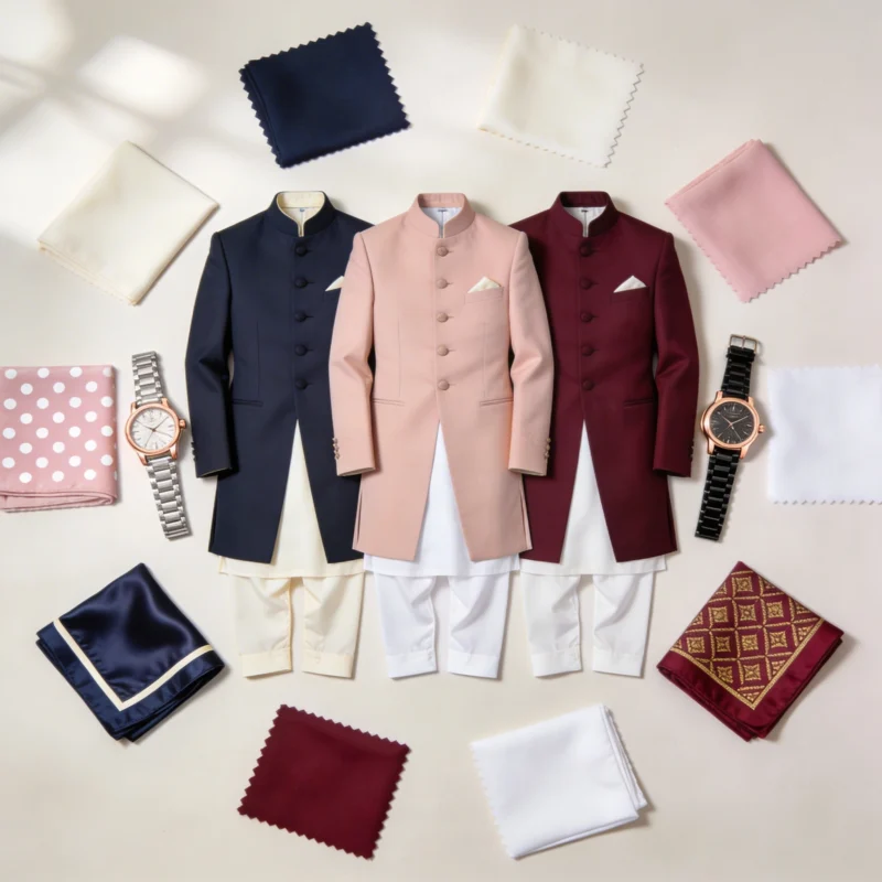 Color Matching Basics for Prince Coat with Shalwar Kameez