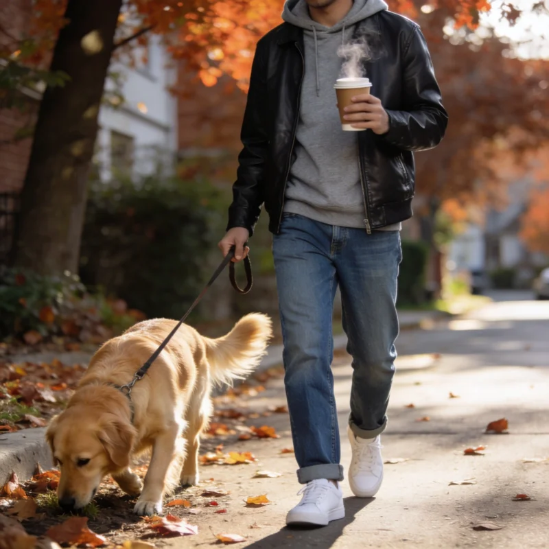 Casual Weekend Looks with a Black Leather Jacket