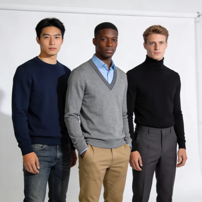 Types of Sweater for Men: Crew, V-Neck, Turtleneck and More