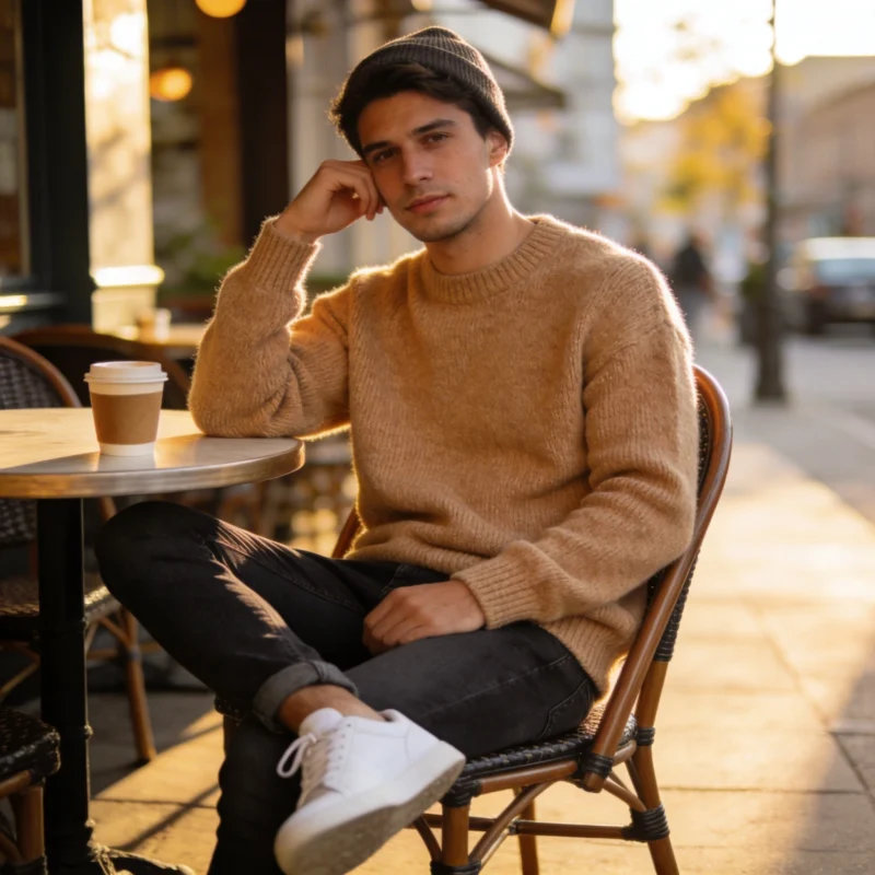 Casual Weekend Outfits with a Sweater for Men