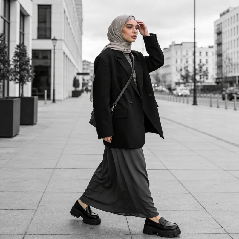 Samiya Hijab XXL Blazer Looks for Modest Fashion Lovers