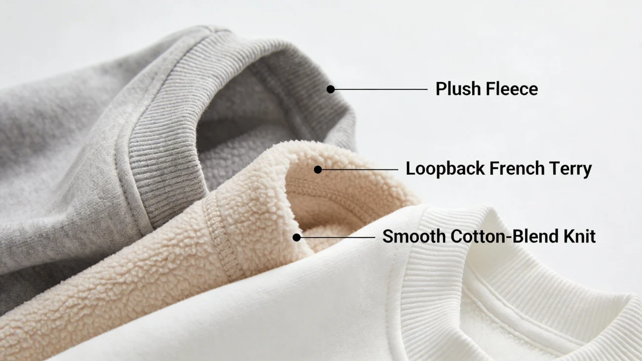 Neckline Styles in a Sweat Shirt: Crewneck vs Half-Zip vs Mock Neck