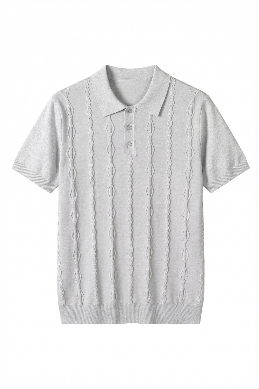 Cable Knit Polo Shirt Moca Moss Cable Knit Polo Shirt Moca Moss