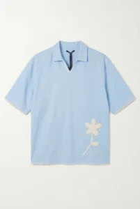 Crochet Floral Polo Shirt Breeze