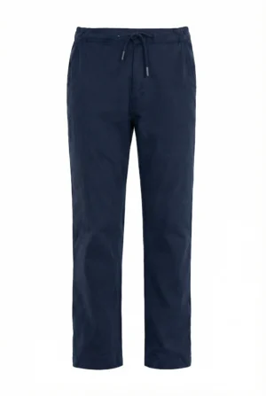 Dye Wash Drawstring Chino Navy