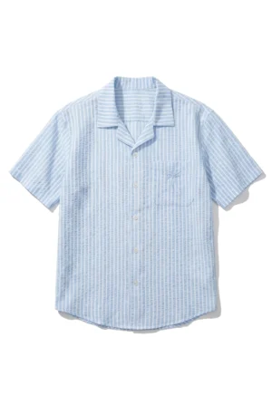 Seersucker Stripe Camp Shirt Breeze