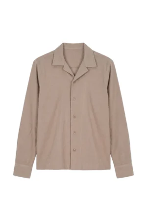 Slub Jersey Camp Collar Shirt