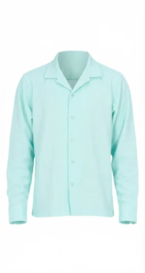 Slub Jersey Camp Collar Shirt Mint
