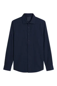 Suede-Touch Classic Shirt Navy