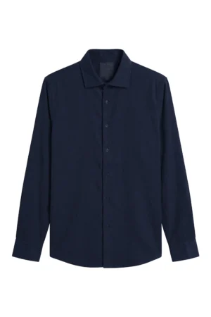 Suede-Touch Classic Shirt Navy