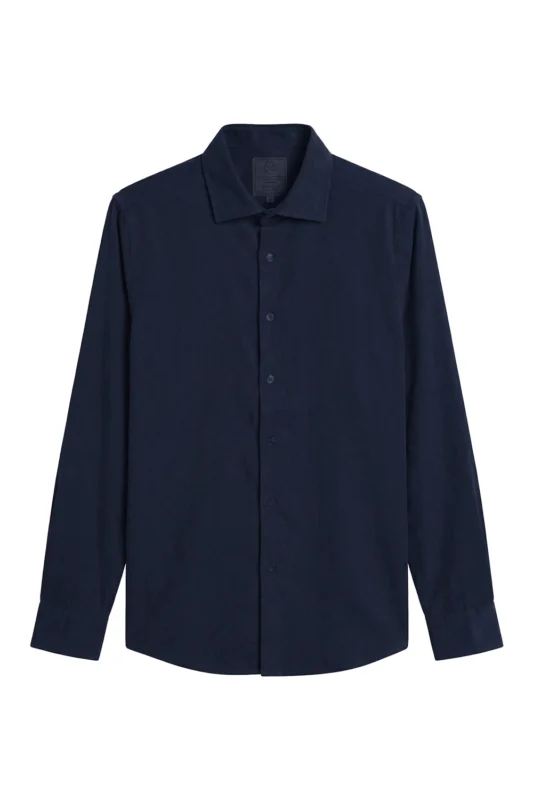 Suede-Touch Classic Shirt Navy