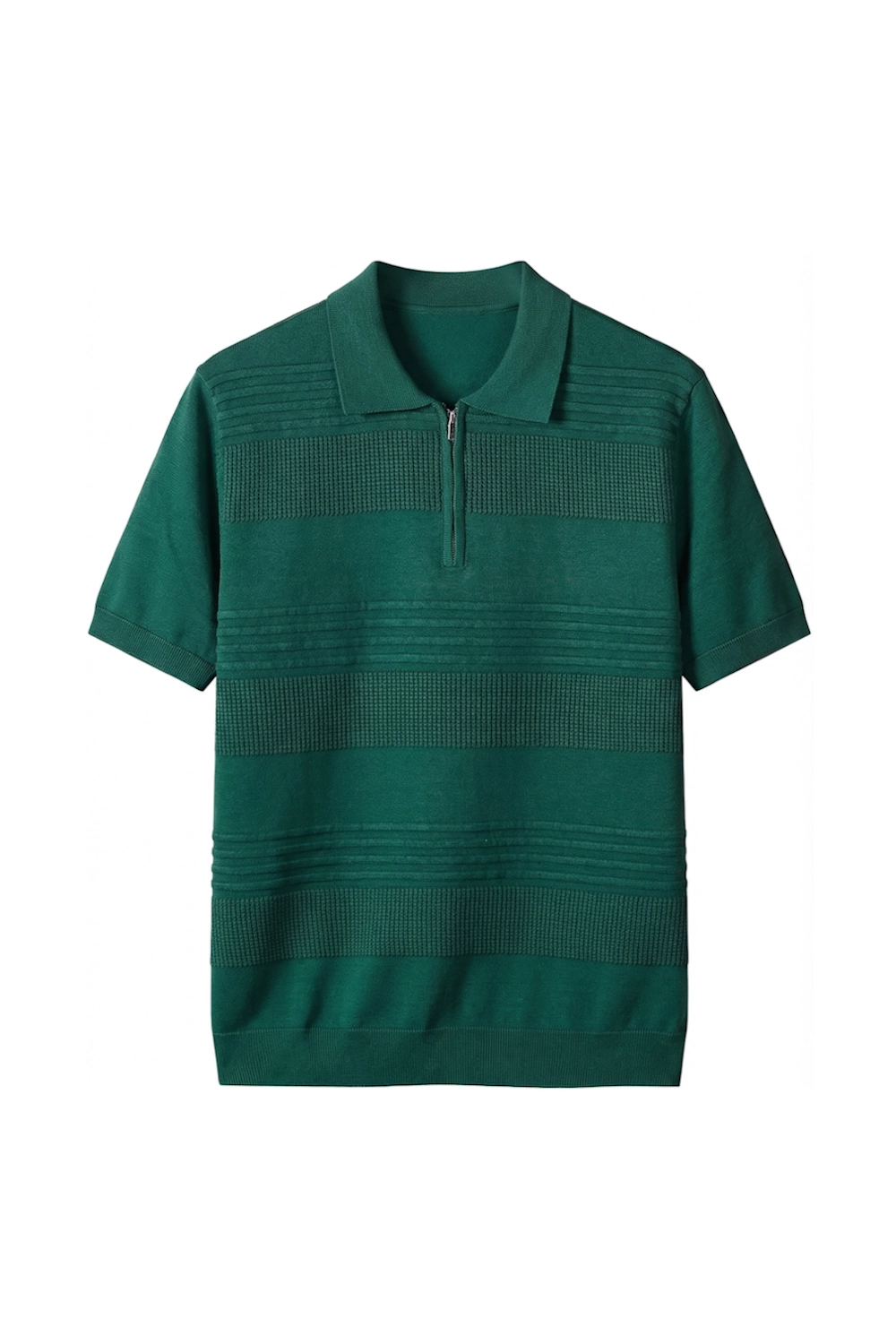 Zip Polo Knit Shirt Dark Teal Zip Polo Knit Shirt Dark Teal