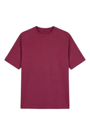 Oversized Raglan T Shirt Burgundy