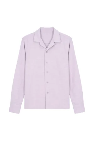 Slub Jersey Camp Collar Shirt Lavender